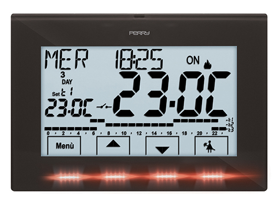 Perry Electric : Perry 1CRCR028A - Cronotermostato digitale a parete serie  NEXT a batteria color antracite - Super Sama Store - Idraulica elettronica  e hobbistica a prezzi imbattibili